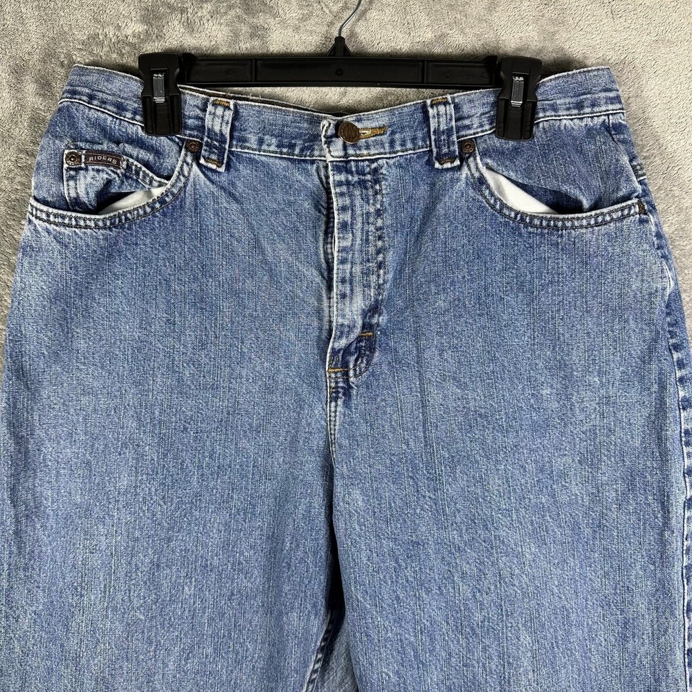 VINTAGE Riders Jeans Men 32x29 Blue Cinch Back Relaxed Straight Denim High Rise - Picture 2 of 7